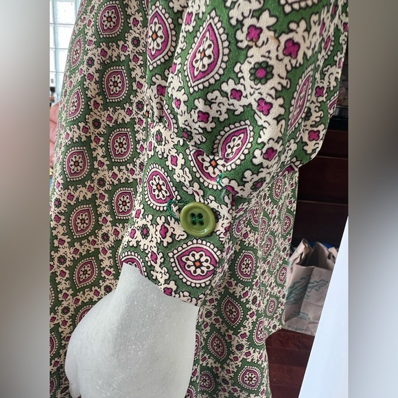 Vintage Connie Sage Inc 1970s butterfly collar Mini dress. XXS - Picture 4 of 13